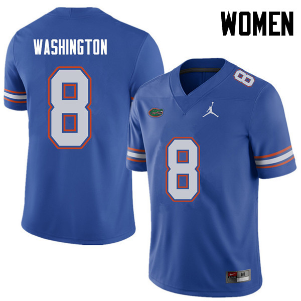 Jordan Brand Women #8 Nick Washington Florida Gators College Football Jerseys Sale-Royal - Click Image to Close